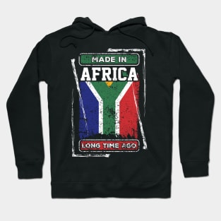 Africa Flag Born Distressed Novelty Gift Hoodie
